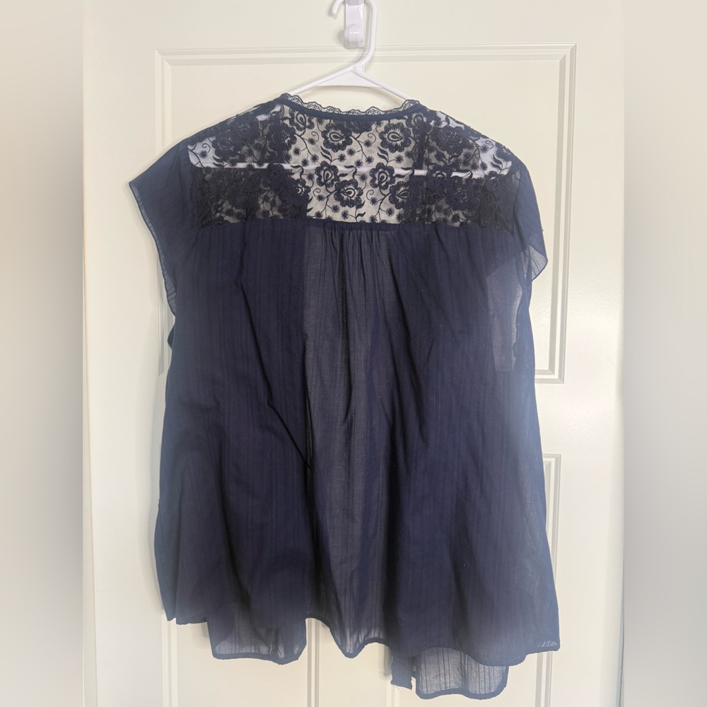 Women’s Eddie Bauer Navy Blouse, 3X - Picture 10 of 13